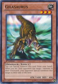 Gilasaurus trading card from Battle Pack 2: War of the Giants Gilasaurus - Battle Pack 2: War of the Giants YuGiOh trading card