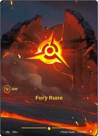 Fury Rune (Alternate Art) - Unleashed (UNL) #R01a - Showcase Riftbound Trading Card
