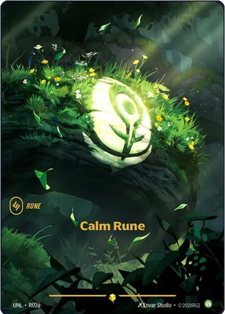 Calm Rune (Alternate Art) trading card from Unleashed Calm Rune (Alternate Art) - Unleashed Riftbound trading card