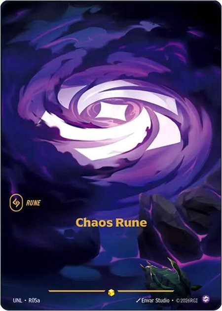 Chaos Rune (Alternate Art) - Unleashed Riftbound trading card