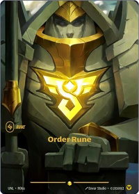 Order Rune (Alternate Art) - Unleashed (UNL) #R06a - Showcase Riftbound Trading Card