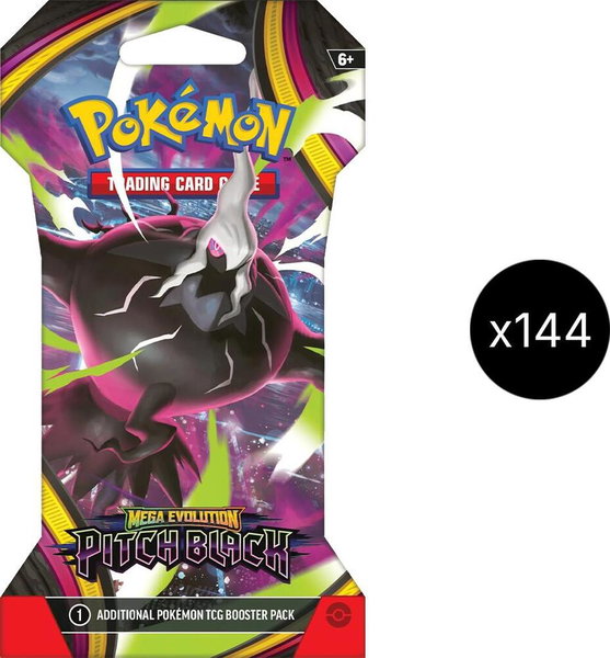 Pitch Black Sleeved Booster Case - ME05: Pitch Black Pokémon trading card