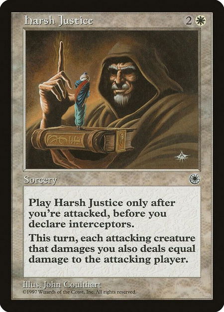 Harsh Justice trading card from Portal Harsh Justice - Portal Magic: The Gathering trading card