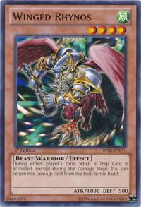 Winged Rhynos trading card from Battle Pack 2: War of the Giants Winged Rhynos - Battle Pack 2: War of the Giants YuGiOh trading card