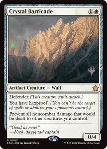 Crystal Barricade - Promo Pack: Secrets of Strixhaven (PPSOS) #7 - Rare Magic: The Gathering Trading Card