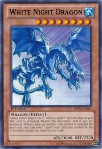 White Night Dragon trading card from Battle Pack 2: War of the Giants White Night Dragon - Battle Pack 2: War of the Giants YuGiOh trading card