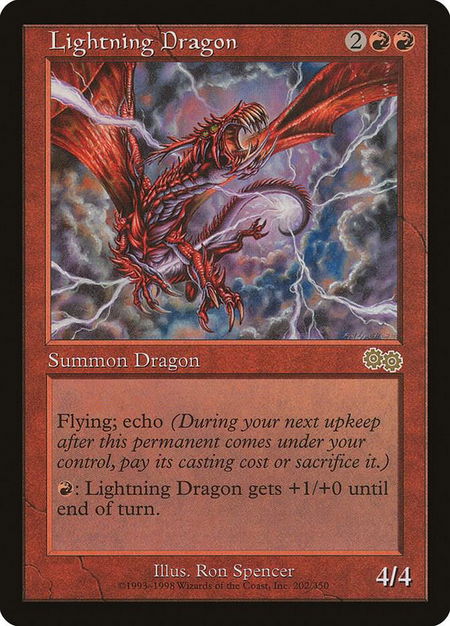 Lightning Dragon - Urza's Saga Magic: The Gathering trading card