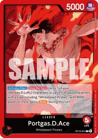 Portgas.D.Ace (001) - The Time of Battle (OP16) #OP16-001 - Leader One Piece Trading Card