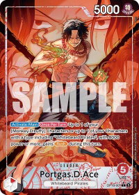 Portgas.D.Ace (001) (Alternate Art) - The Time of Battle (OP16) #OP16-001 - Leader One Piece Trading Card