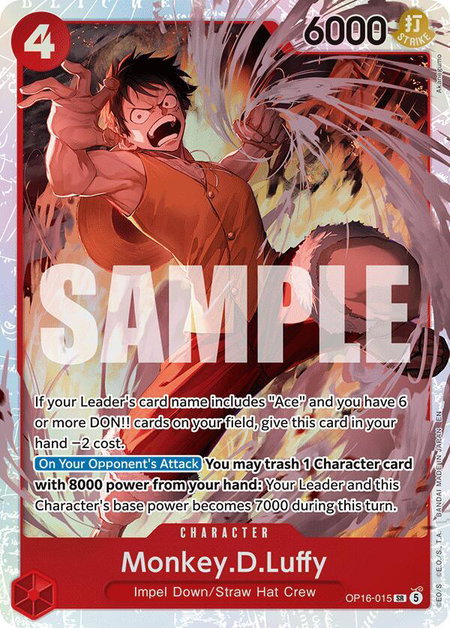 Monkey.D.Luffy - The Time of Battle One Piece trading card