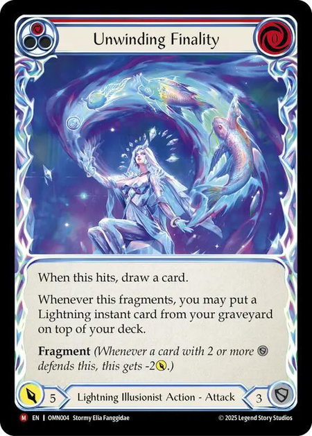 Unwinding Finality trading card from Omens of the Third Age Unwinding Finality - Omens of the Third Age Flesh and Blood trading card