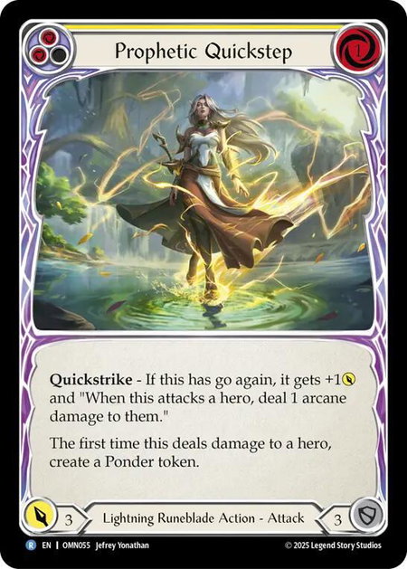 Prophetic Quickstep trading card from Omens of the Third Age Prophetic Quickstep - Omens of the Third Age Flesh and Blood trading card