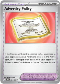 Adversity Policy - ME04: Chaos Rising (CRI) #074/086 - Uncommon Pokémon Trading Card