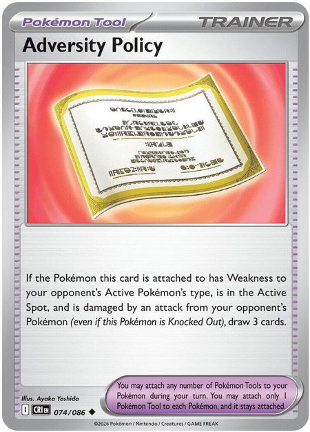 Adversity Policy - ME04: Chaos Rising Pokémon trading card