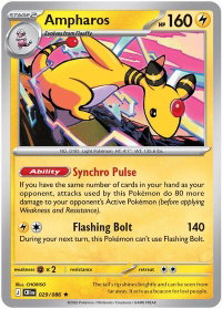 Ampharos - 029/086 - ME04: Chaos Rising (CRI) #029/086 - Rare Pokémon Trading Card