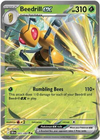 Beedrill ex - 003/086 - ME04: Chaos Rising (CRI) #003/086 - Double Rare Pokémon Trading Card