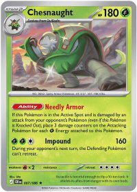 Chesnaught - ME04: Chaos Rising (CRI) #007/086 - Rare Pokémon Trading Card