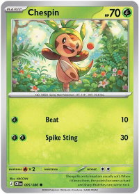 Chespin - 005/086 - ME04: Chaos Rising (CRI) #005/086 - Common Pokémon Trading Card
