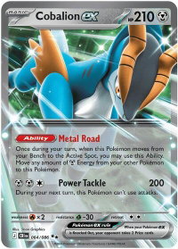 Cobalion ex - 064/086 - ME04: Chaos Rising (CRI) #064/086 - Double Rare Pokémon Trading Card
