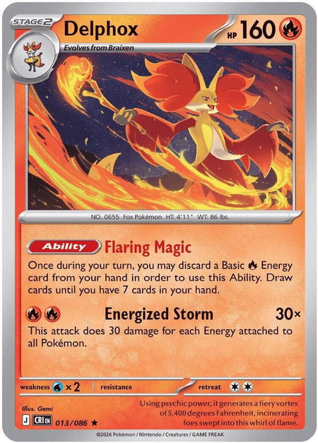 Delphox - ME04: Chaos Rising Pokémon trading card