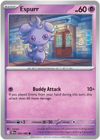 Espurr - ME04: Chaos Rising (CRI) #036/086 - Common Pokémon Trading Card