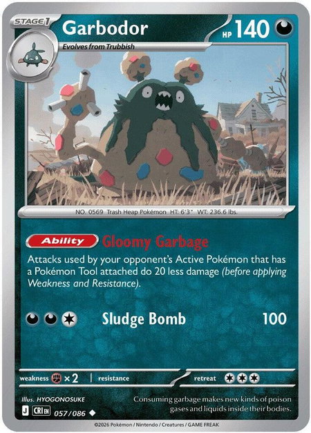 Garbodor - ME04: Chaos Rising Pokémon trading card