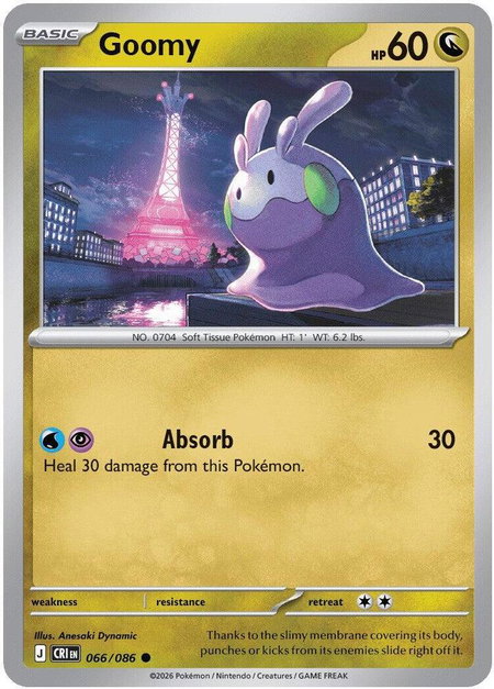 Goomy trading card from ME04: Chaos Rising Goomy - ME04: Chaos Rising Pokémon trading card