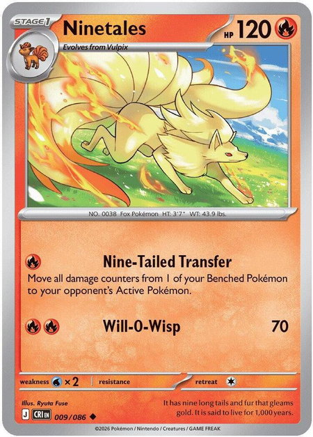 Ninetales - ME04: Chaos Rising Pokémon trading card