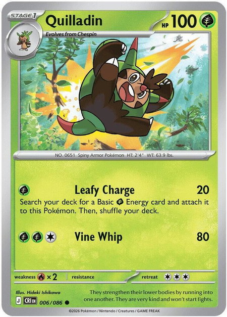 Quilladin - ME04: Chaos Rising Pokémon trading card