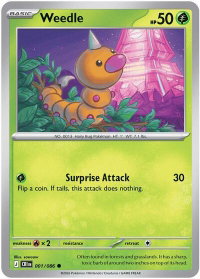 Weedle - ME04: Chaos Rising (CRI) #001/086 - Common Pokémon Trading Card