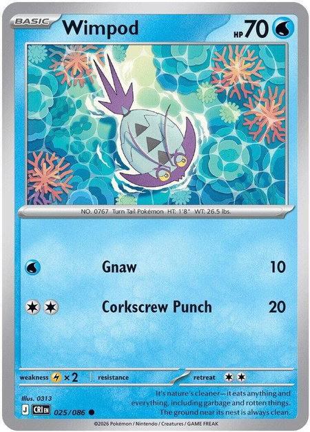 Wimpod - ME04: Chaos Rising Pokémon trading card