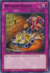 Reckless Greed trading card from Battle Pack 2: War of the Giants Reckless Greed - Battle Pack 2: War of the Giants YuGiOh trading card