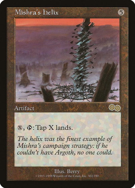 Mishra's Helix - Urza's Saga Magic: The Gathering trading card