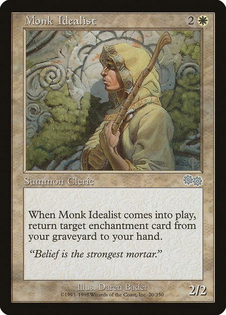 Monk Idealist - Urza's Saga Magic: The Gathering trading card
