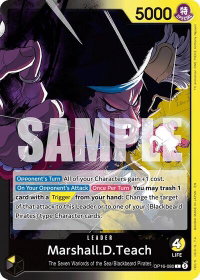 Marshall.D.Teach (080) - The Time of Battle (OP16) #OP16-080 - Leader One Piece Trading Card