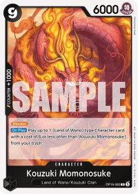 Kouzuki Momonosuke (085) - The Time of Battle (OP16) #OP16-085 - Rare One Piece Trading Card