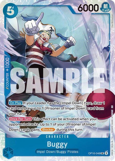 Buggy (048) trading card from The Time of Battle Buggy (048) - The Time of Battle One Piece trading card