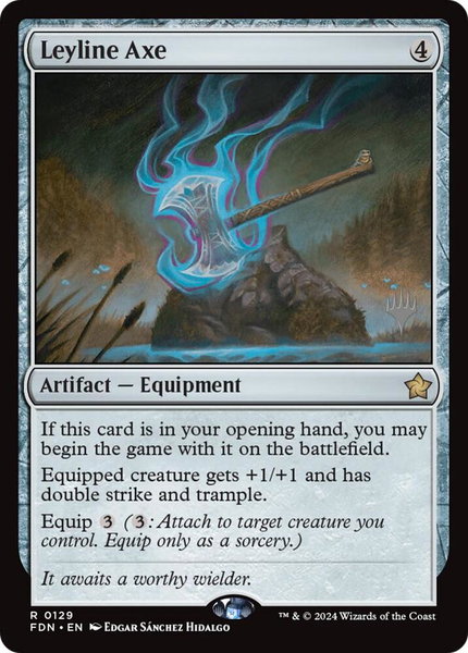 Leyline Axe trading card from Promo Pack: Lorwyn Eclipsed Leyline Axe - Promo Pack: Lorwyn Eclipsed Magic: The Gathering trading card