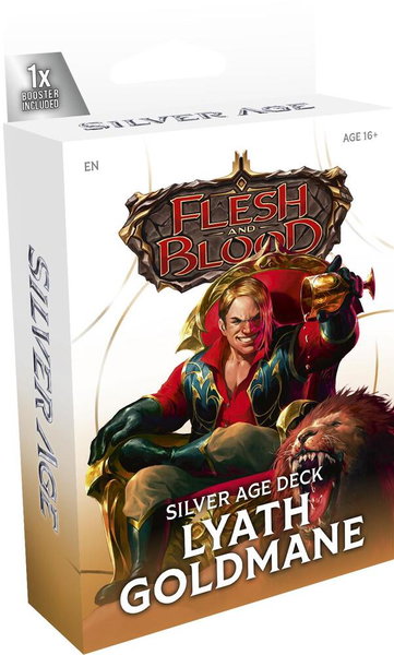 Silver Age Chapter 3 Deck - Lyath Goldmane (Reviled Guardian) trading card from Silver Age Chapter 3 Silver Age Chapter 3 Deck - Lyath Goldmane (Reviled Guardian) - Silver Age Chapter 3 Flesh and Blood trading card