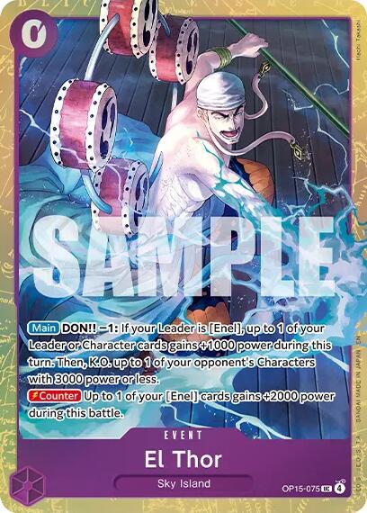 El Thor (Premium Card Collection -Best Selection Vol. 6-) trading card from One Piece Promotion Cards El Thor (Premium Card Collection -Best Selection Vol. 6-) - One Piece Promotion Cards One Piece trading card