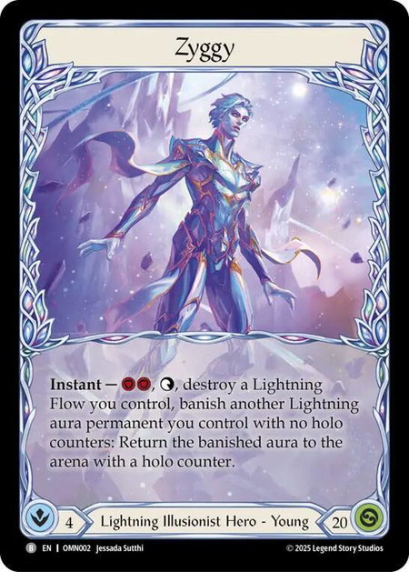 Zyggy trading card from Omens of the Third Age Zyggy - Omens of the Third Age Flesh and Blood trading card