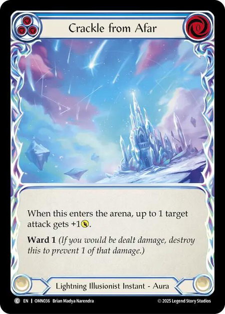 Crackle From Afar trading card from Omens of the Third Age Crackle From Afar - Omens of the Third Age Flesh and Blood trading card