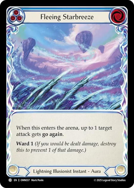 Fleeing Starbreeze trading card from Omens of the Third Age Fleeing Starbreeze - Omens of the Third Age Flesh and Blood trading card