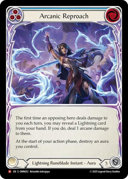 Arcanic Reproach - Omens of the Third Age Flesh and Blood trading card