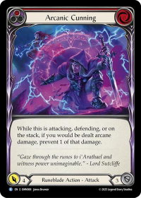 Arcanic Cunning (Red) - Omens of the Third Age (OMN) #OMN088 - Rare Flesh and Blood Trading Card