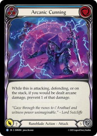 Arcanic Cunning (Blue) - Omens of the Third Age (OMN) #OMN090 - Rare Flesh and Blood Trading Card
