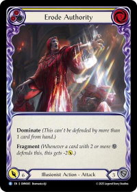 Erode Authority (Yellow) - Omens of the Third Age (OMN) #OMN045 - Rare Flesh and Blood Trading Card
