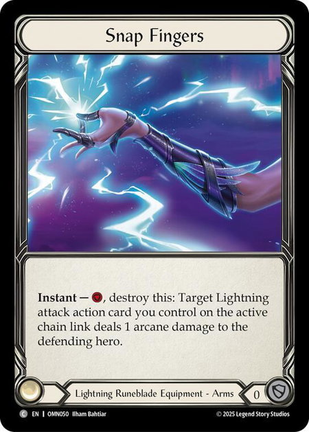 Snap Fingers - Omens of the Third Age Flesh and Blood trading card