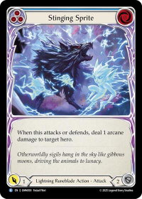 Stinging Sprite (Blue) - Omens of the Third Age (OMN) #OMN058 - Rare Flesh and Blood Trading Card
