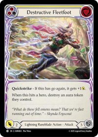 Destructive Fleetfoot (Yellow) - Omens of the Third Age (OMN) #OMN063 - Common Flesh and Blood Trading Card